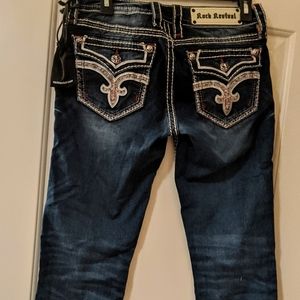 NWT Rock Revival women's size Faux Boot Long Jeans